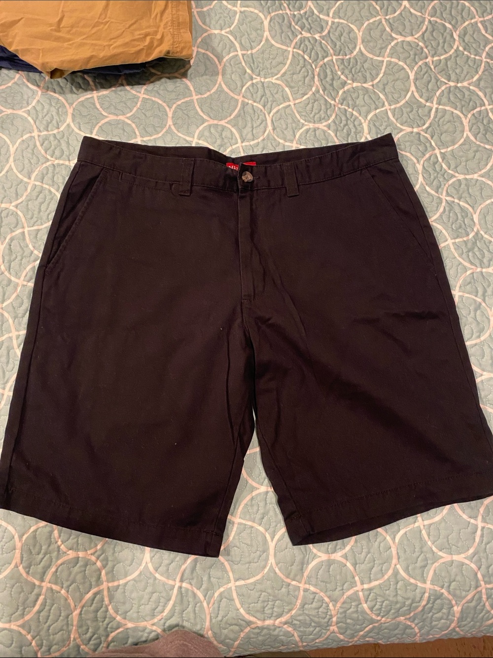 Merona Black Flat-Front Chino Shorts 36